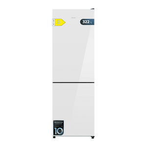Bolero CoolMarket Combi 322i White Glass D Frigorífico combi con acabado cristal blanco