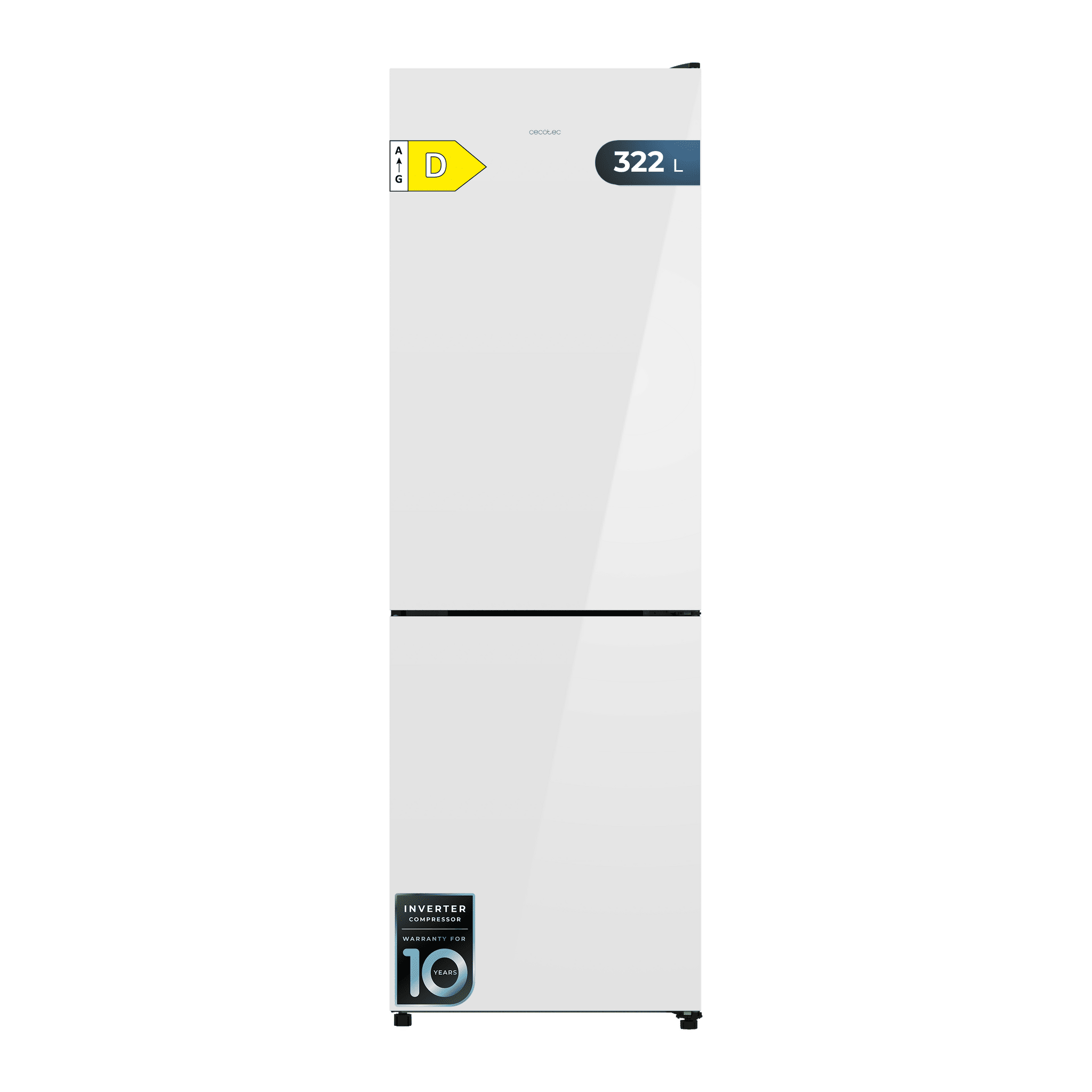 Bolero CoolMarket Combi 322i White Glass D Frigorífico combi con acabado cristal blanco