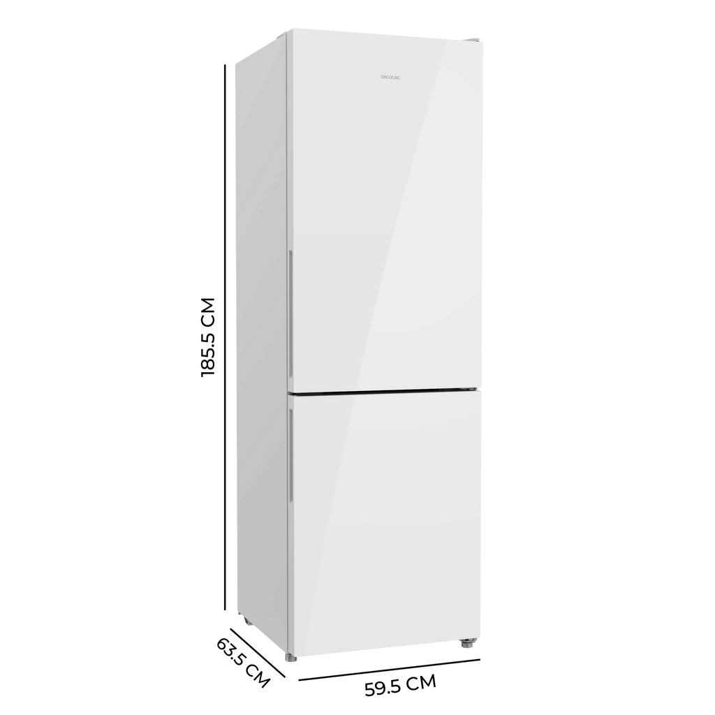 Bolero CoolMarket Combi 322i White Glass D Frigorífico combi con acabado cristal blanco