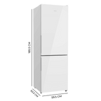 Bolero CoolMarket Combi 322i White Glass D Frigorífico combi con acabado cristal blanco