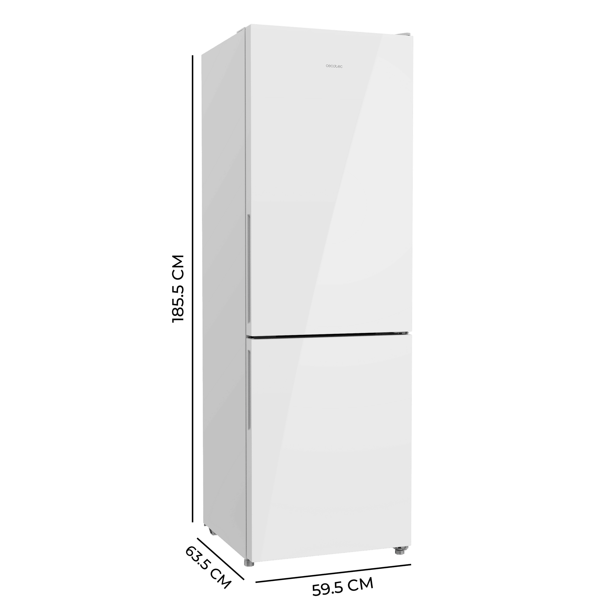 Bolero CoolMarket Combi 322i White Glass D Frigorífico combi con acabado cristal blanco