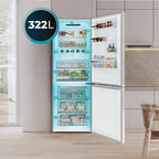 Bolero CoolMarket Combi 322i White Glass D Frigorífico combi con acabado cristal blanco
