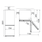Frigorífico combi Cecotec Bolero CoolMarket Combi 495 Dark E