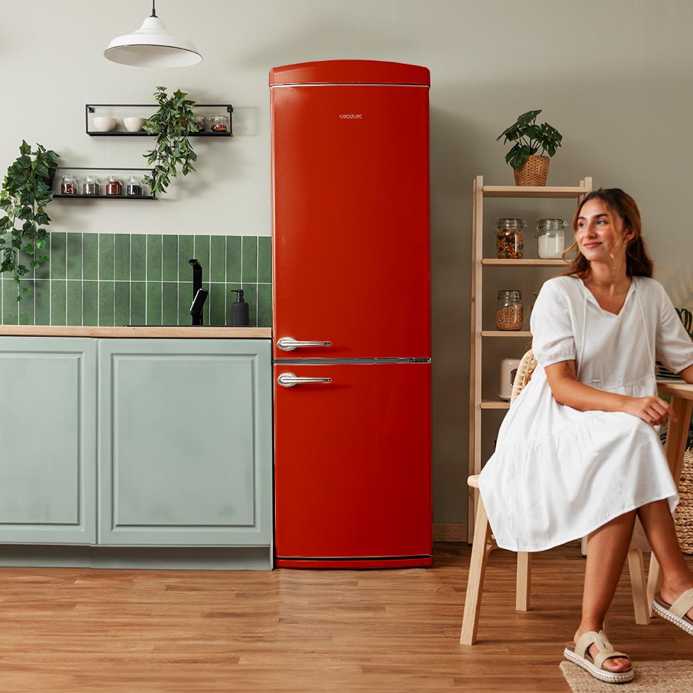 Frigorífico combi retro Cecotec Bolero CoolMarket Combi Origin 294 Red E