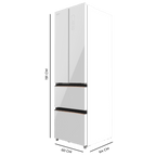 Bolero CoolMarket Combi F2D 400 White Glass E Frigorífico Combi