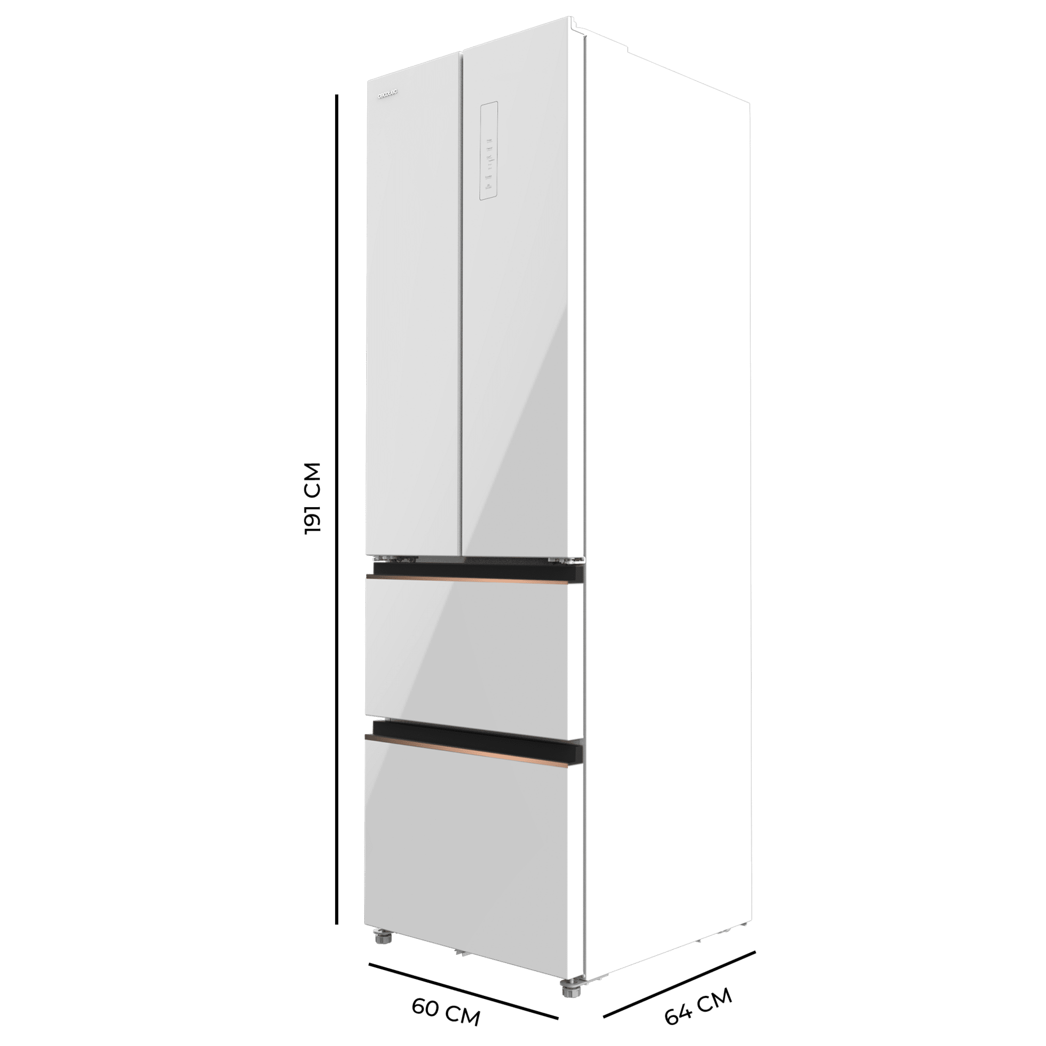 Bolero CoolMarket Combi F2D 400 White Glass E Frigorífico Combi