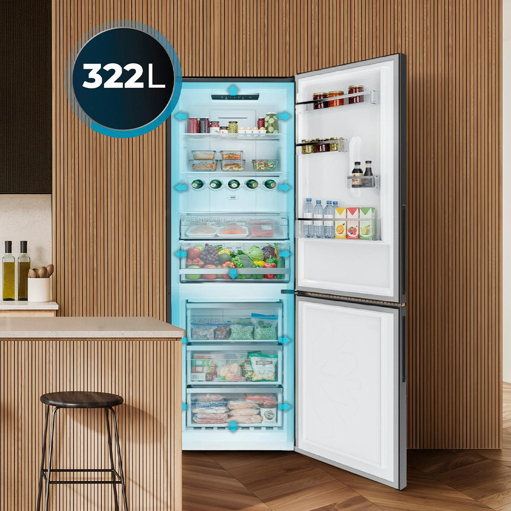 Bolero CoolMarket Combi 322i WD Inox E Frigorífico Combi Acero Inoxidable con Dispensador de Agua