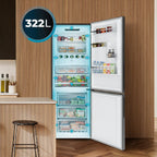 Bolero CoolMarket Combi 322i WD Inox E Frigorífico Combi Acero Inoxidable con Dispensador de Agua