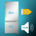 Bolero CoolMarket Combi FD 499 Inox E Frigorífico Americano Combi