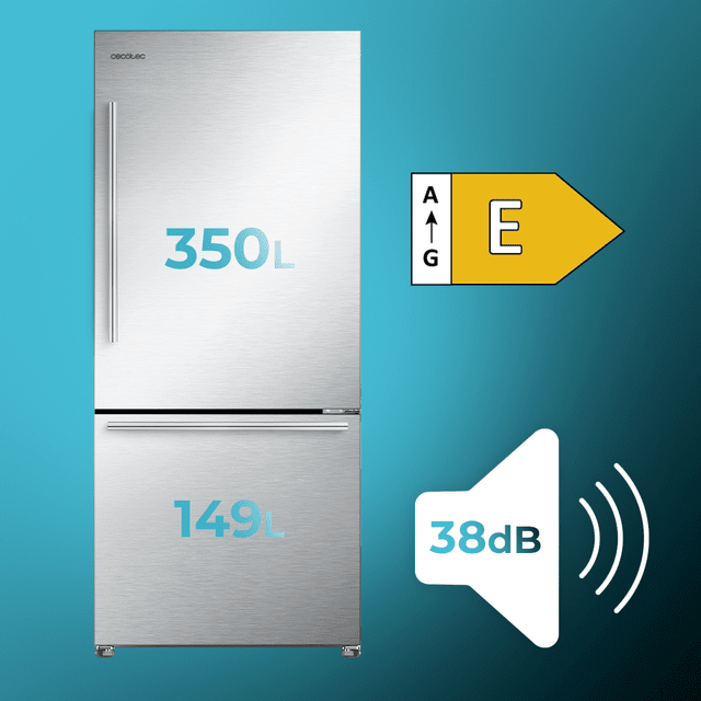 Bolero CoolMarket Combi FD 499 Inox E Frigorífico Americano Combi