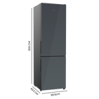 Bolero CoolMarket Combi 356i Grey Glass E Frigorífico Combi Cristal Gris