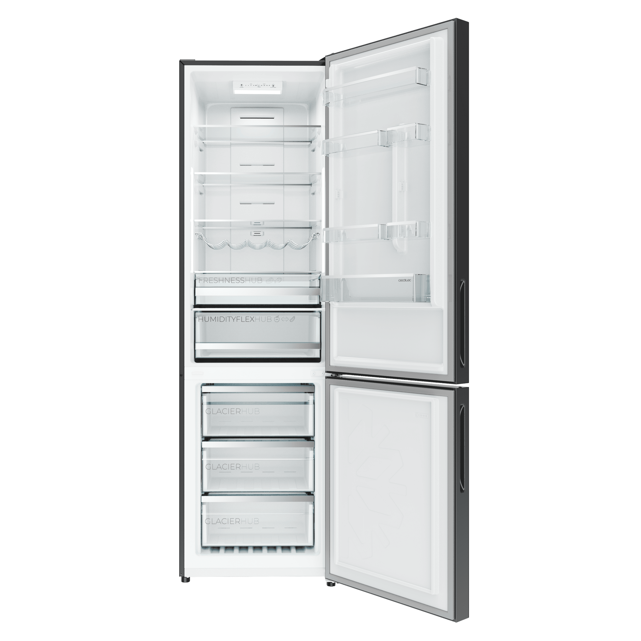 Bolero CoolMarket Combi 356i Grey Glass E Frigorífico Combi Cristal Gris