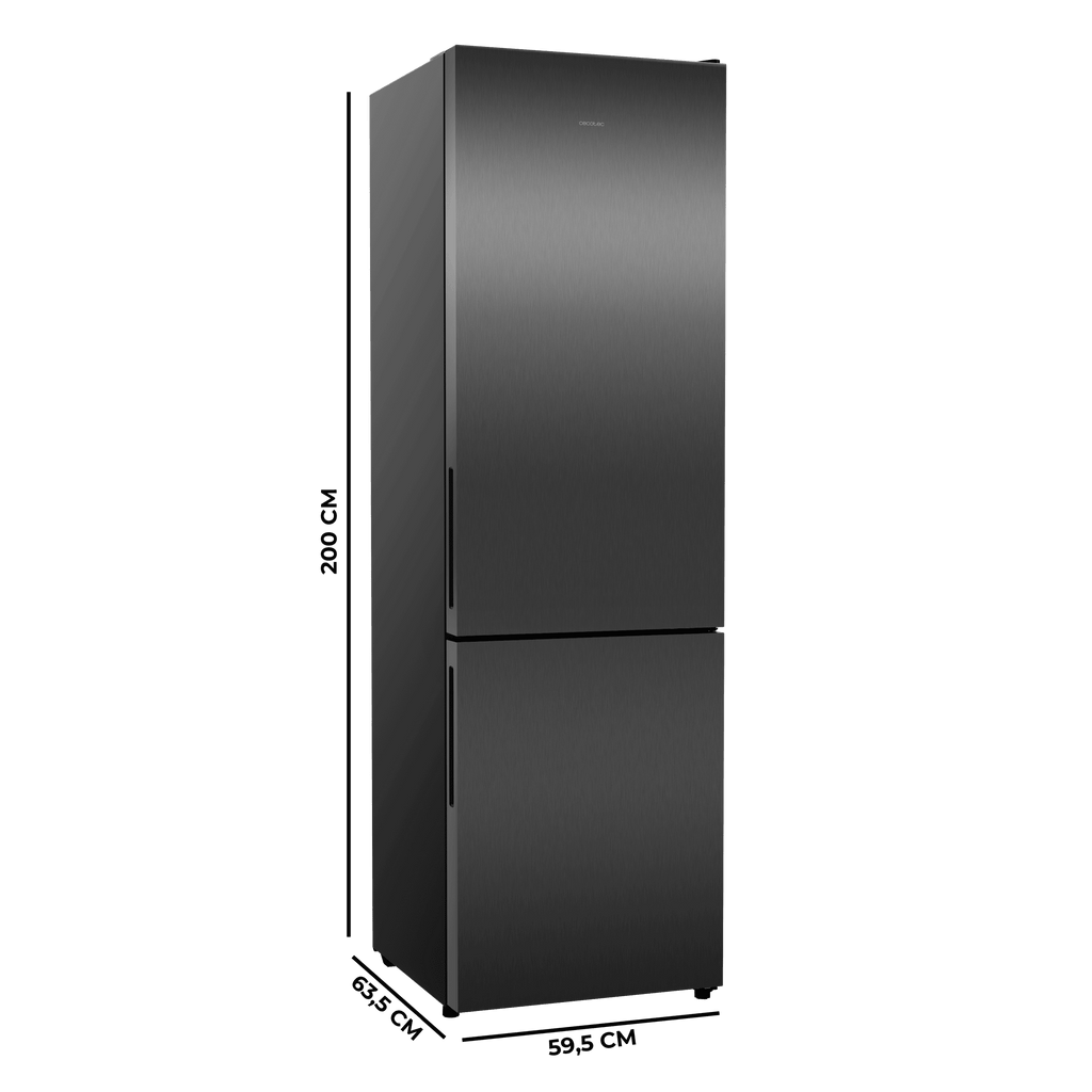 Bolero CoolMarket Combi 356i Dark E Frigorífico Combi acero inoxidable oscuro