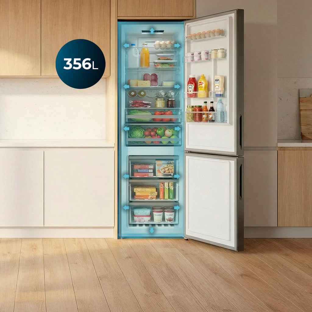 Bolero CoolMarket Combi 356i Dark E Frigorífico Combi acero inoxidable oscuro