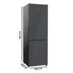 Bolero CoolMarket Combi 322i Grey Glass D Frigorífico combi de cristal gris