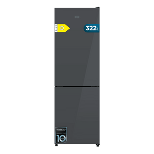 Bolero CoolMarket Combi 322i Grey Glass D Frigorífico combi de cristal gris