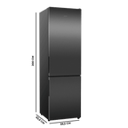 Bolero CoolMarket Combi 356i Dark D Frigorífico combi acero inoxidable oscuro