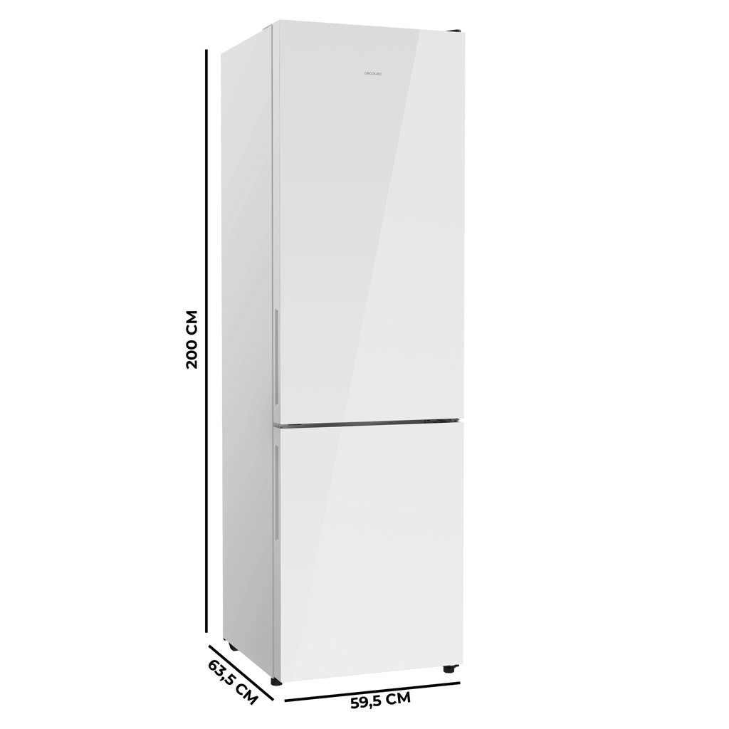 Bolero CoolMarket Combi 356i White Glass D Frigorífico combi cristal blanco