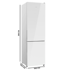 Bolero CoolMarket Combi 356i White Glass D Frigorífico combi cristal blanco