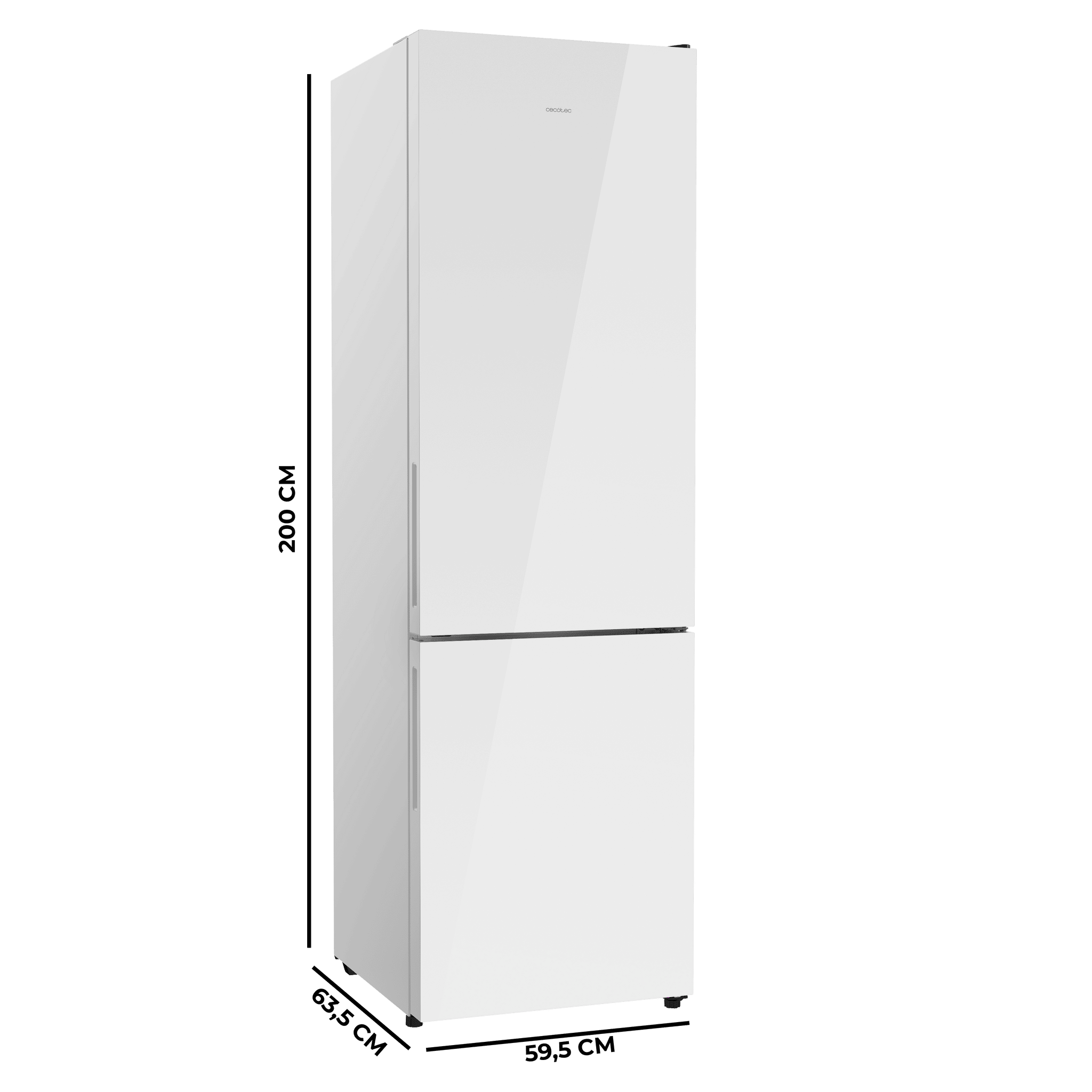 Bolero CoolMarket Combi 356i White Glass D Frigorífico combi cristal blanco