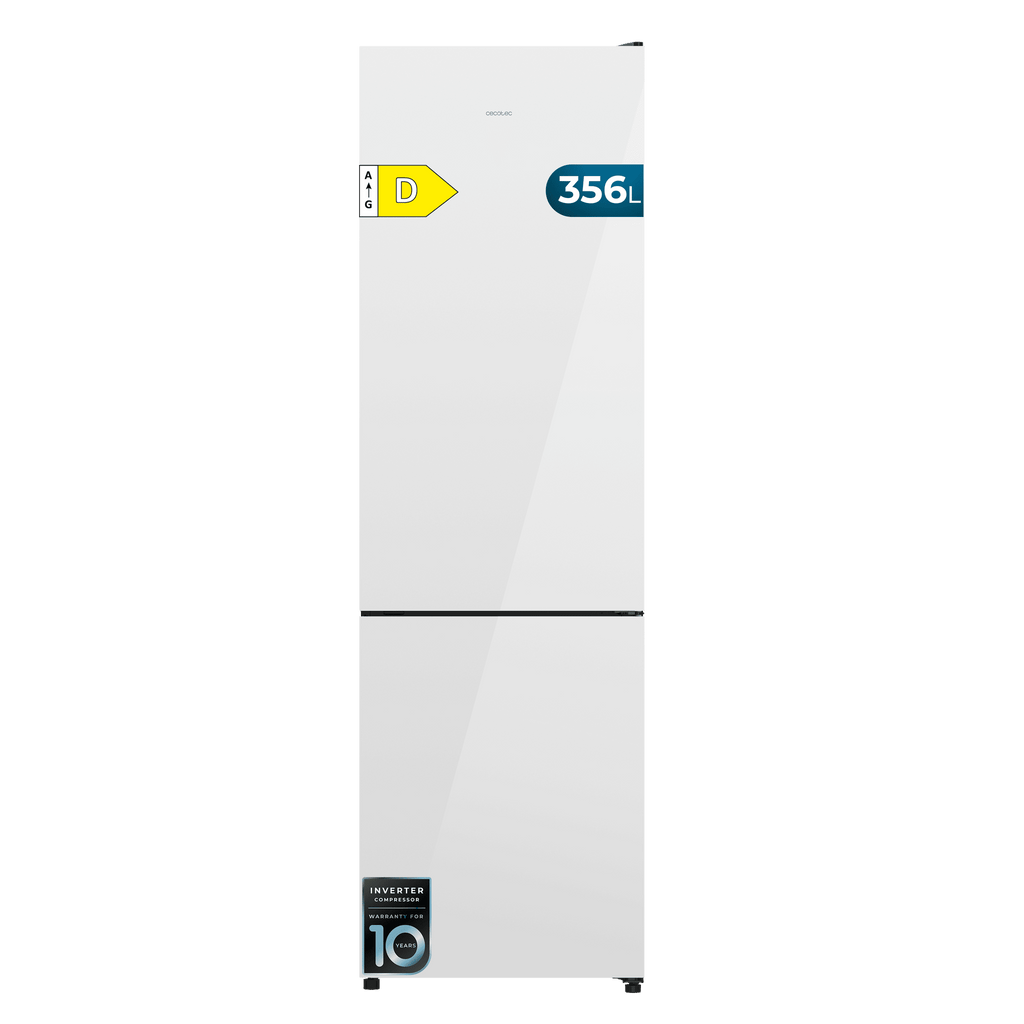 Bolero CoolMarket Combi 356i White Glass D Frigorífico combi cristal blanco
