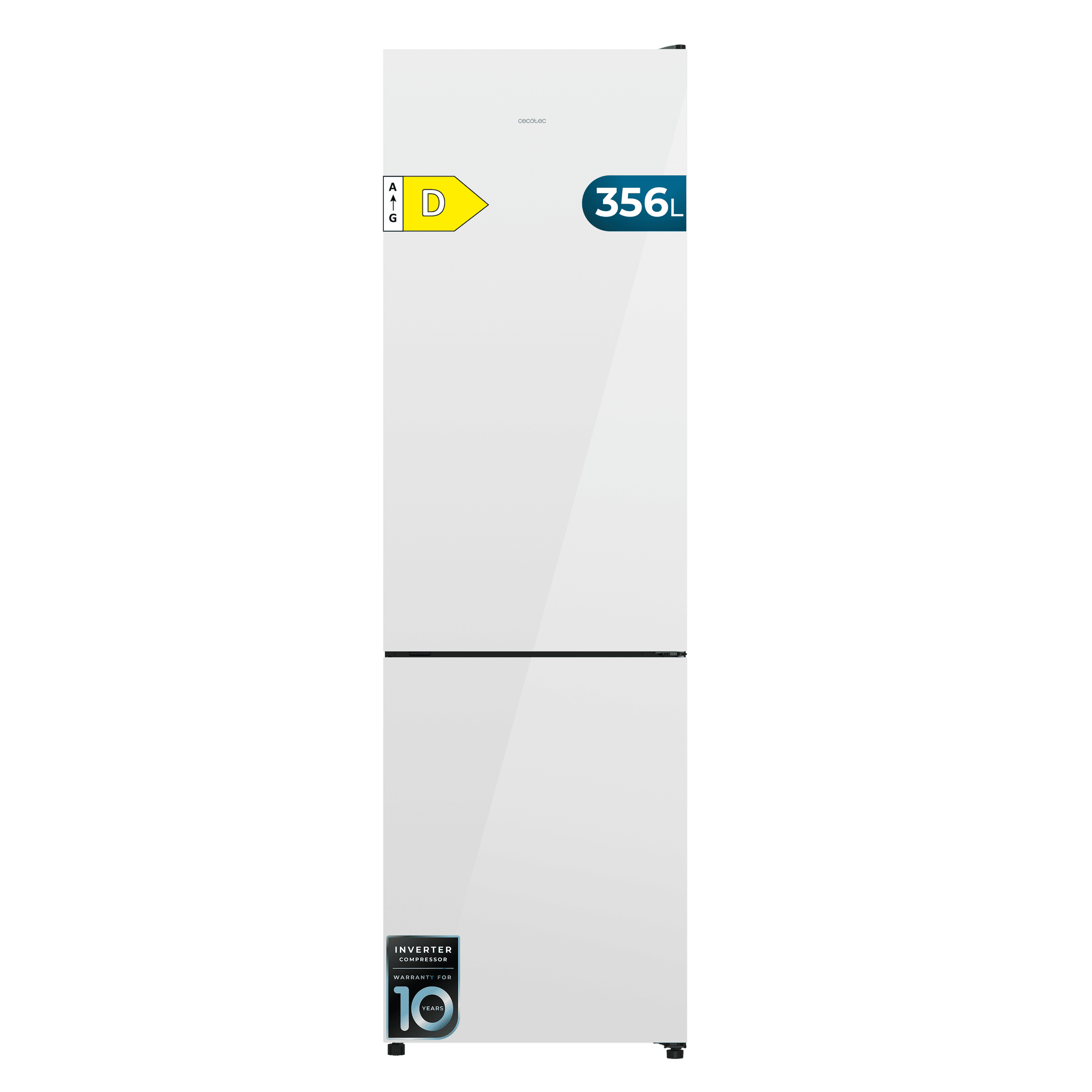 Bolero CoolMarket Combi 356i White Glass D Frigorífico combi cristal blanco