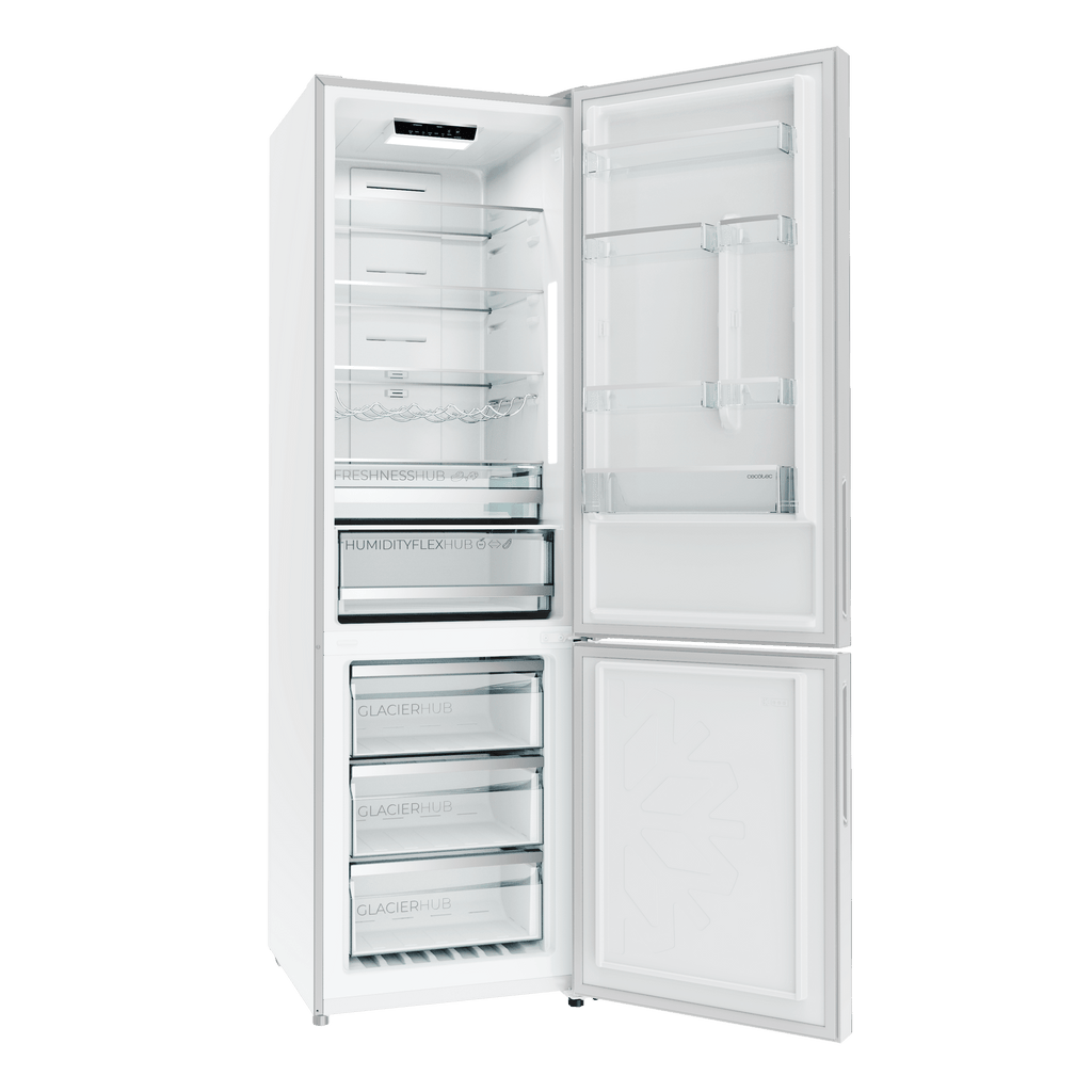 Bolero CoolMarket Combi 356i White Glass D Frigorífico combi cristal blanco