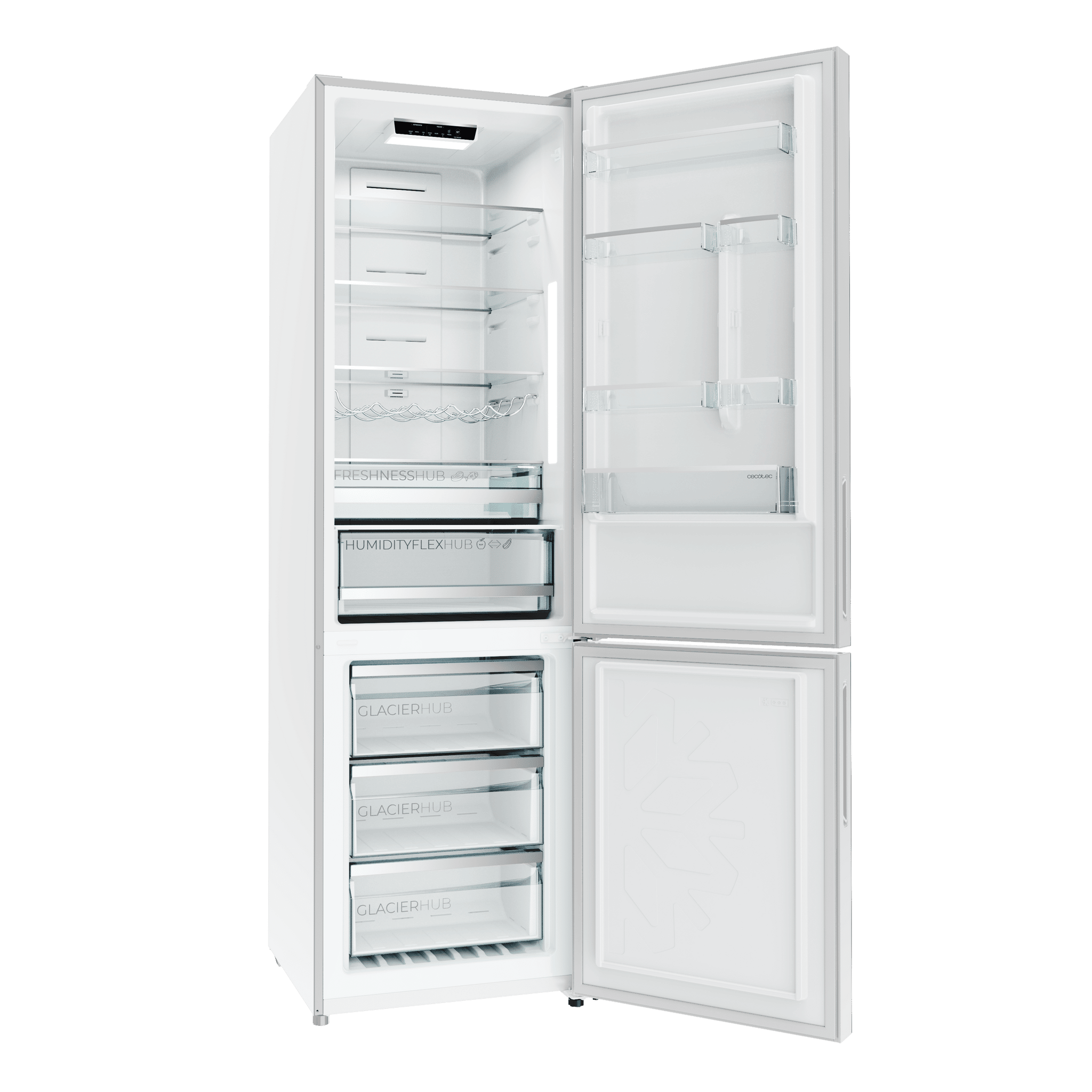 Bolero CoolMarket Combi 356i White Glass D Frigorífico combi cristal blanco