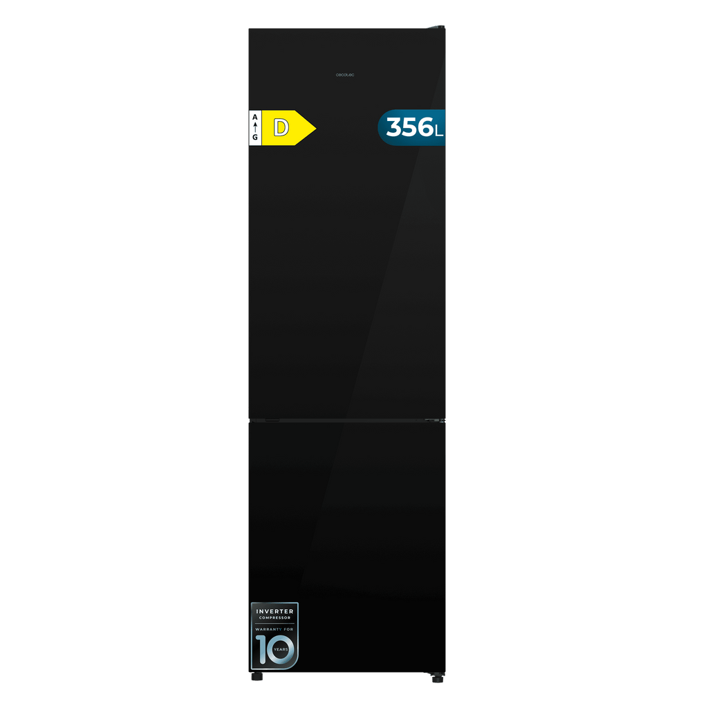 Bolero CoolMarket Combi 356i Black Glass D Frigorífico combi cristal negro