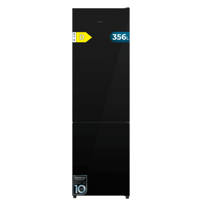 Bolero CoolMarket Combi 356i Black Glass D Frigorífico combi cristal negro