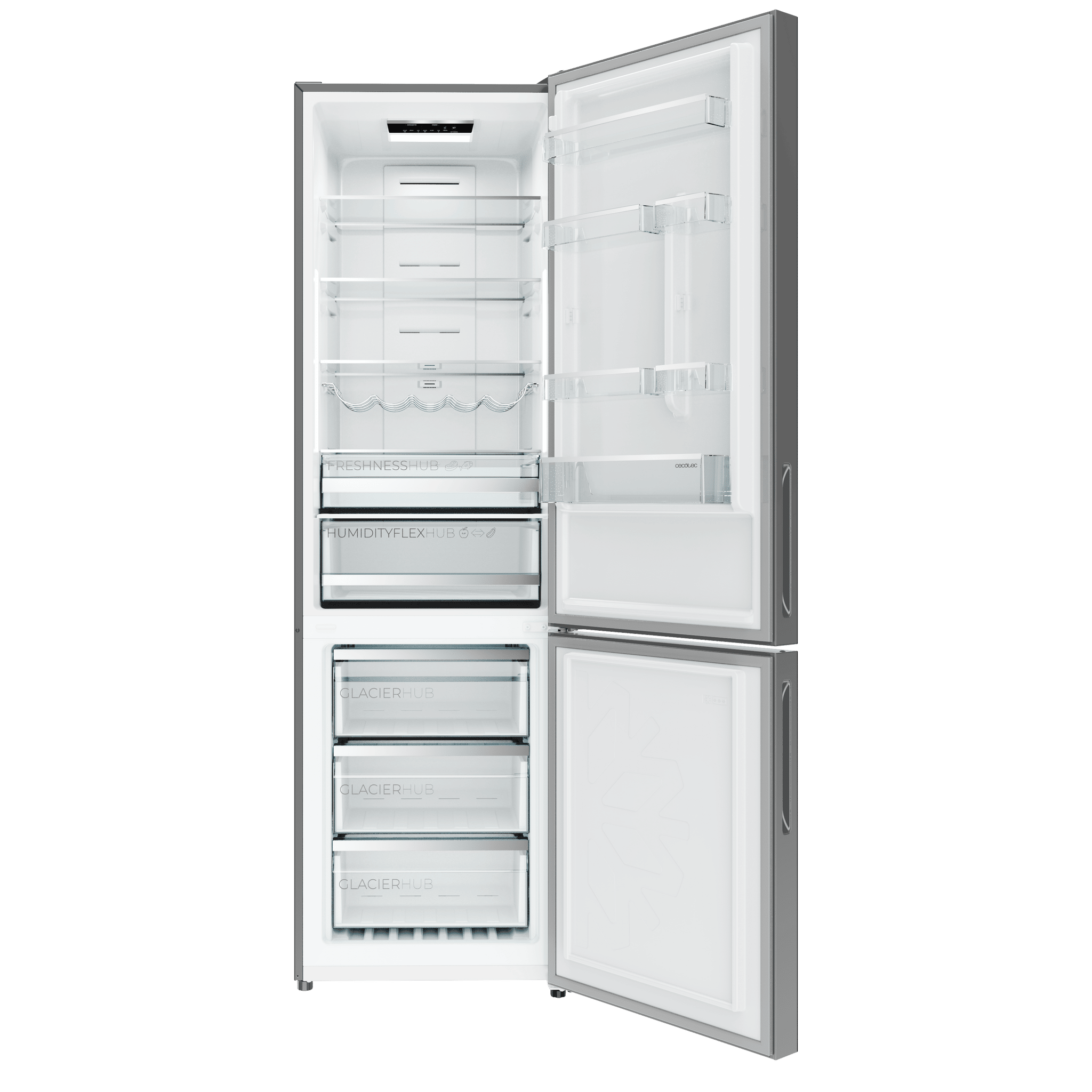 Bolero CoolMarket Combi 356i Black Glass D Frigorífico combi cristal negro