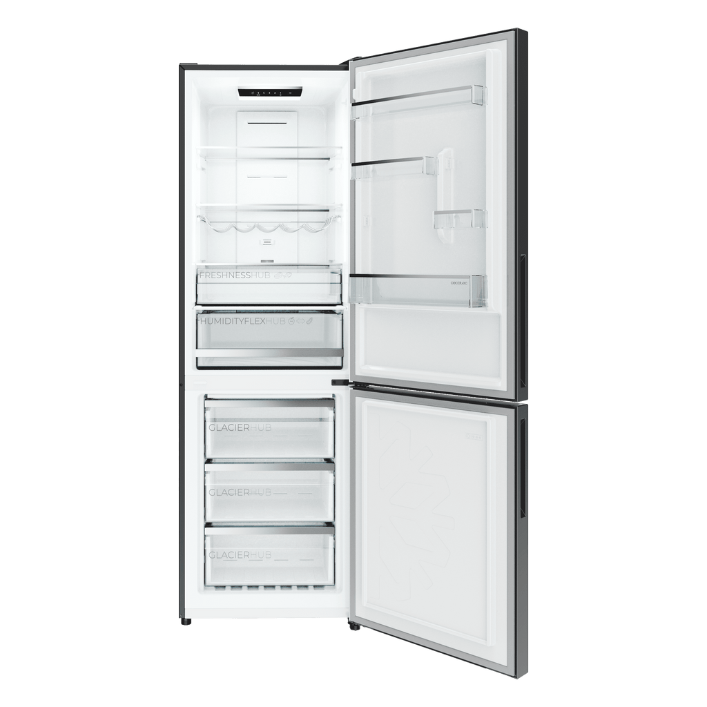 Bolero CoolMarket Combi 322i Black Glass E Frigorífico Combi