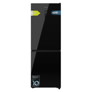 Bolero CoolMarket Combi 409 Black Glass C Frigorífico Combi