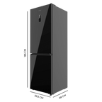 Bolero CoolMarket Combi 409 Black Glass C Frigorífico Combi
