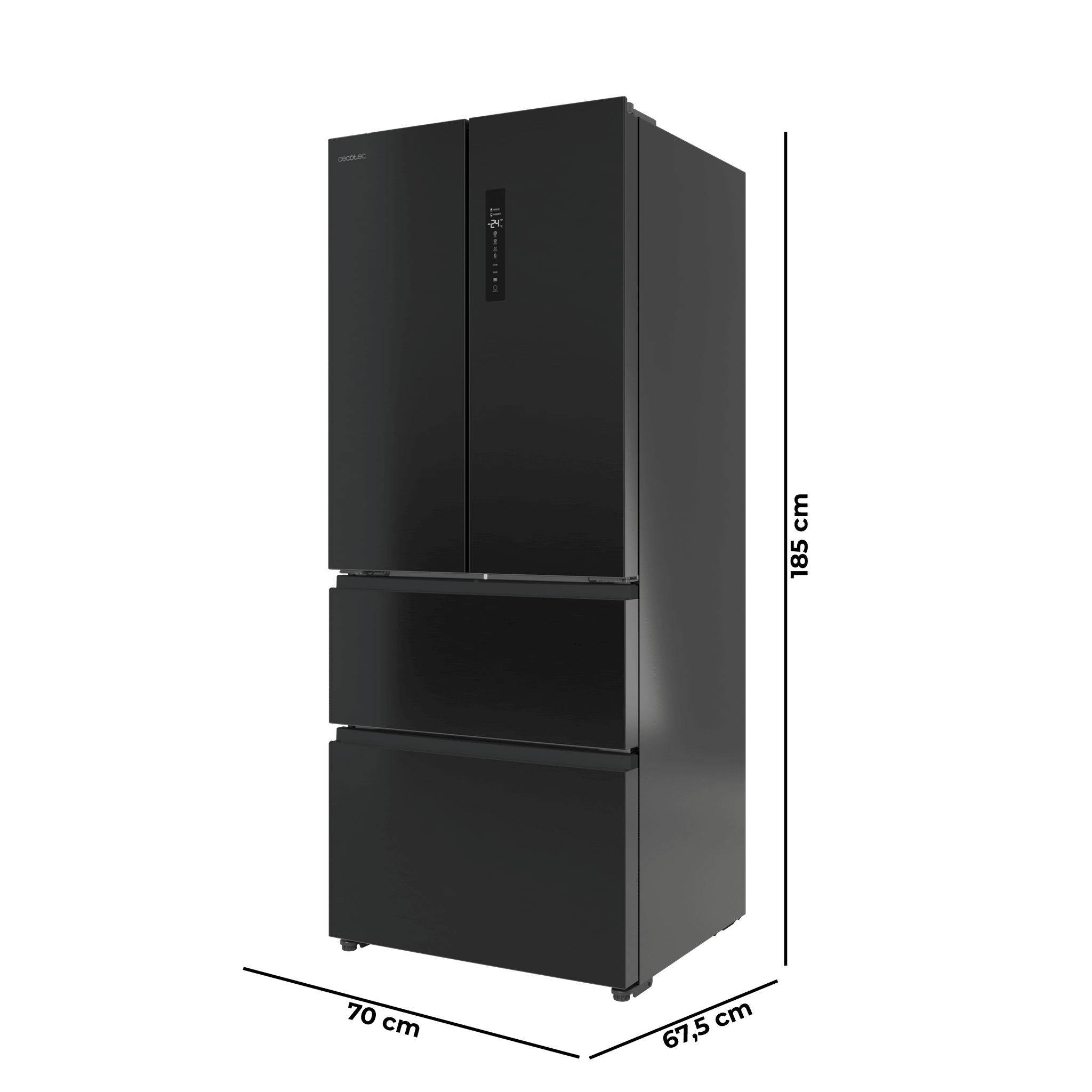 Bolero CoolMarket F2D 403 Dark E Frigorífico Puerta Francesa