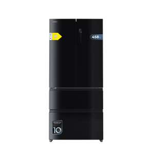 Bolero CoolMarket F2D 458 SBI Black Glass D Frigorífico Puerta Francesa de 4 Puertas