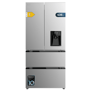 Bolero CoolMarket FD 436 WD Inox E Frigorífico puerta francesa