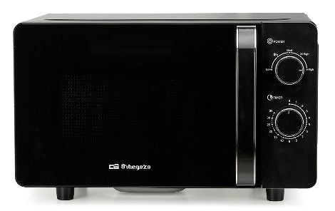 MICROONDAS ORBEGOZO MI2061CE 700W NEGRO 20L SIN PLATO 5 NIVELES LUZ LED TEMPORIZADOR