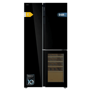 Bolero CoolMarket TDW 548 Black Glass E Frigorífico