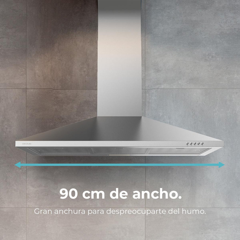 Campana extractora piramidal Cecotec Bolero Flux PM 903500 Inox B