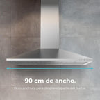 Campana extractora piramidal Cecotec Bolero Flux PM 903500 Inox B