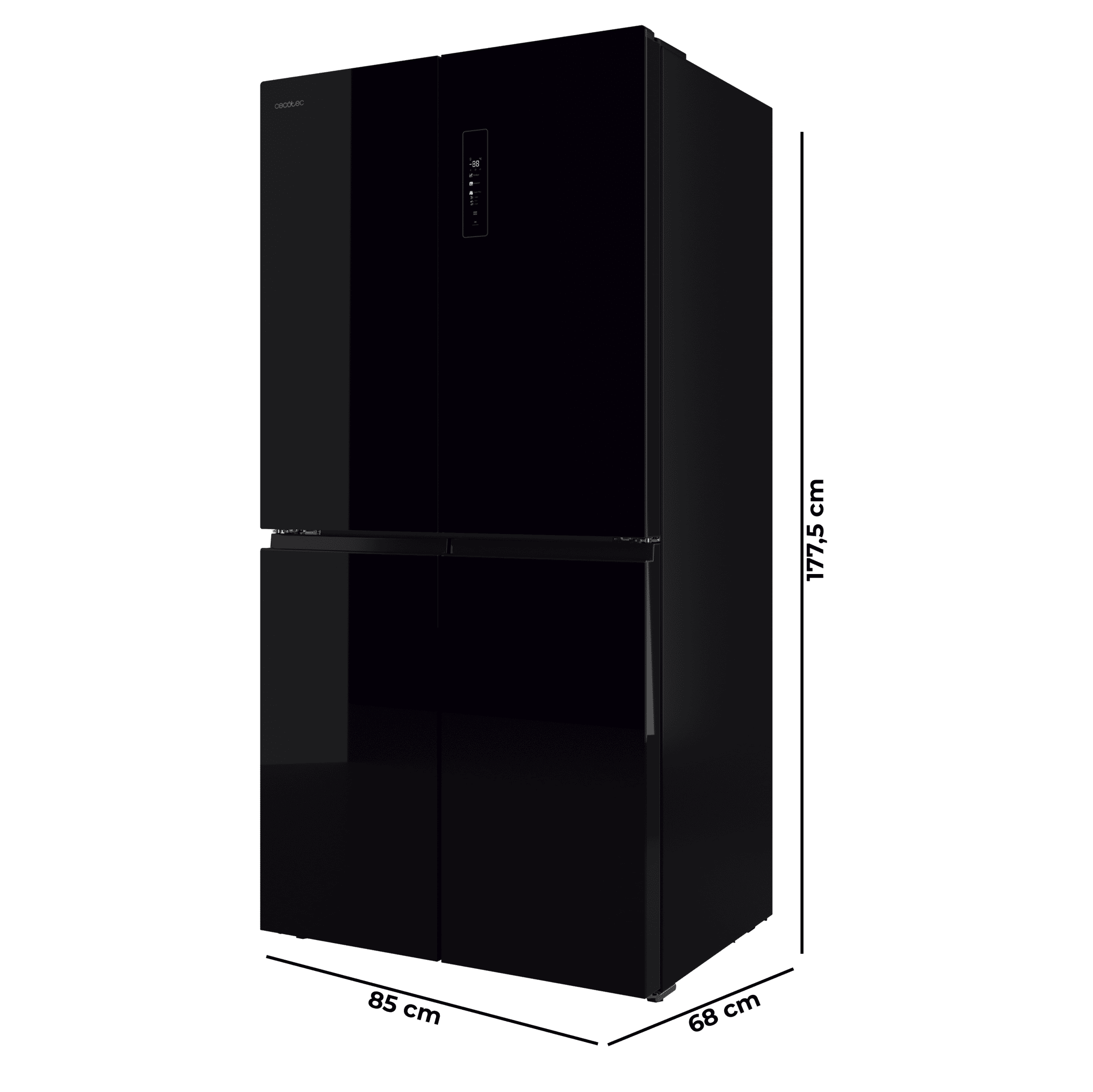 Bolero CoolMarket 4D 503 Black Glass E Frigorífico 4 Puertas
