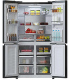 Bolero CoolMarket 4D 601 Black Glass E Frigorífico de 4 Puertas cristal