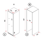Bolero CoolMarket UF BI-D 222 GREY E Congelador 1 puerta integrable