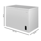 Bolero CoolMarket Chest 249P White E Congelador Horizontal 249L