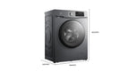 LAVADORA TCL FF0814SA1ES PLATA 8KG 1400RPM CLASE A-10% DISPLAY MOTOR BLDC