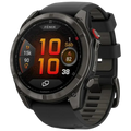 Garmin Fēnix 8 Pro 47 mm AMOLED Zafiro Gris Titanio con correa de Silicona Negra