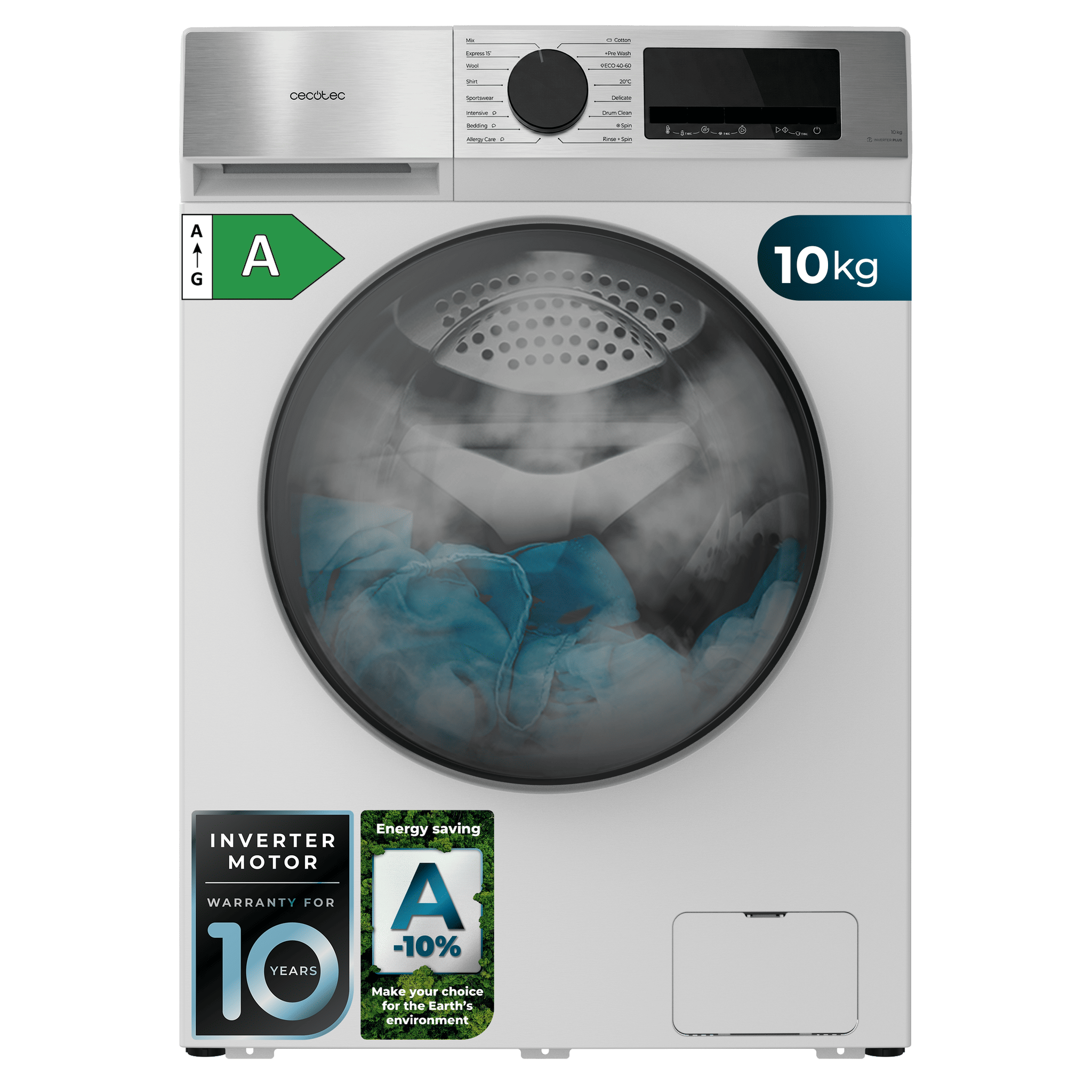 Bolero DressCode 10450 Inverter Lavadora blanca de 10 kg