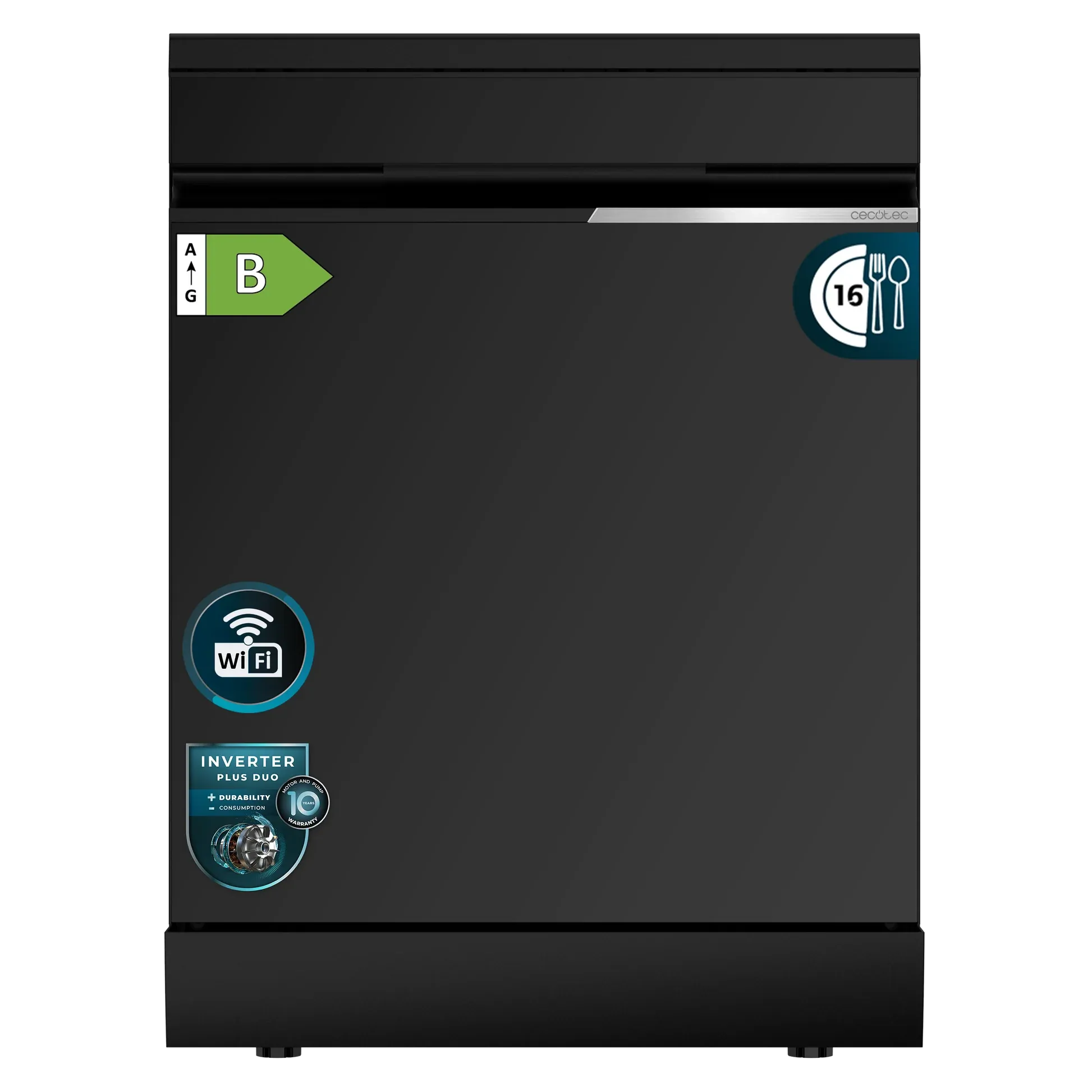 Bolero Aguazero 7000 Matt Black Glass Connected