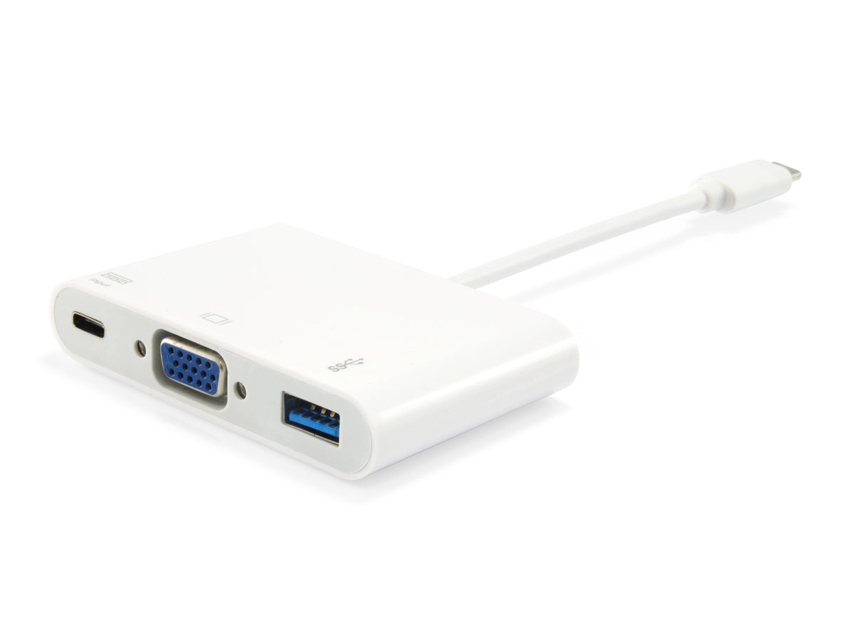 Adaptador USB-C a VGA (HD15), USB-A, 60W USB PD